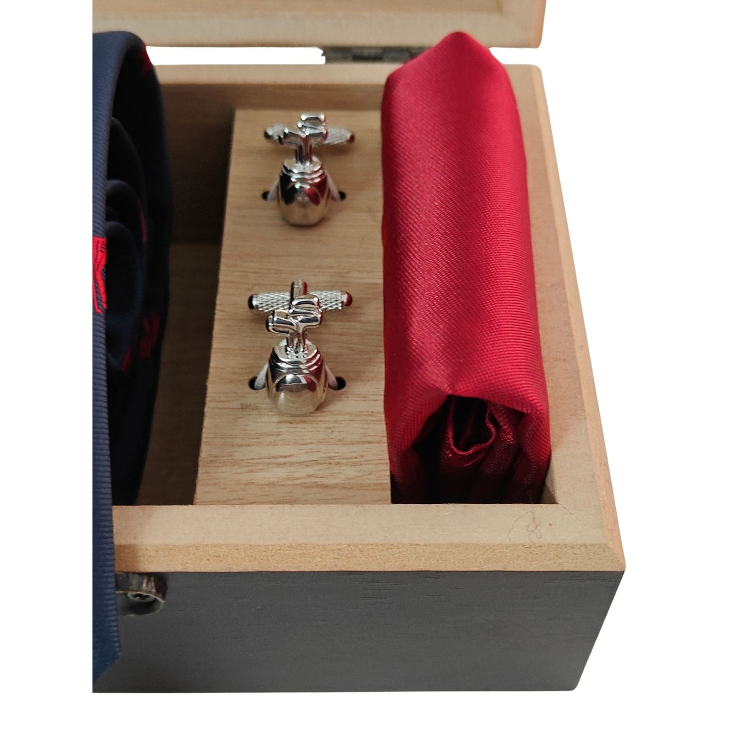 Navy & Red Golf Theme Woven Microfibre Combo Set