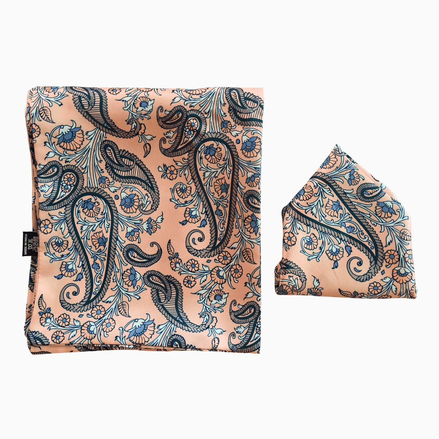 Zeeshan Scarf & Pocket Square Matching Set