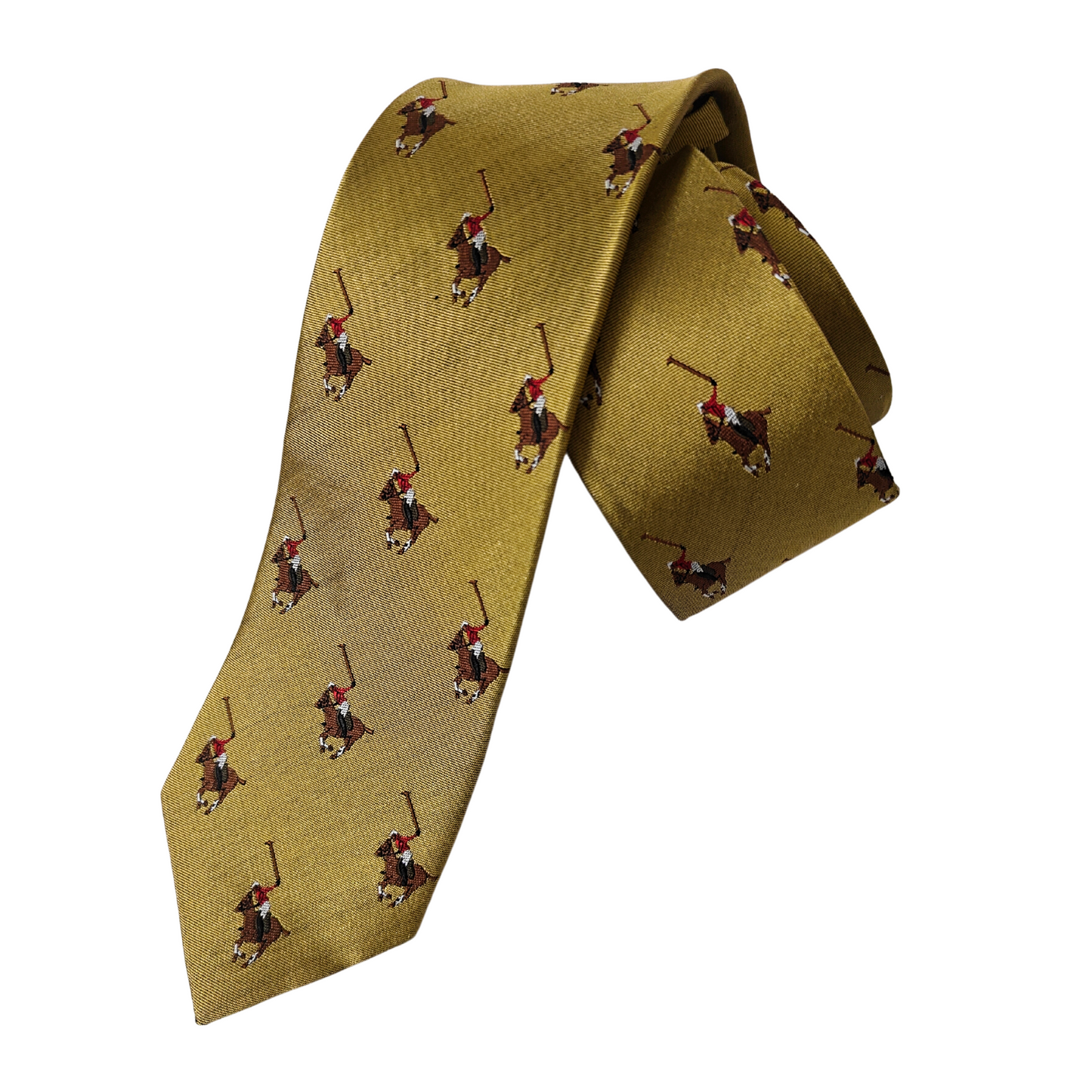 Woven Silk Premium Polo Player Motif Tie