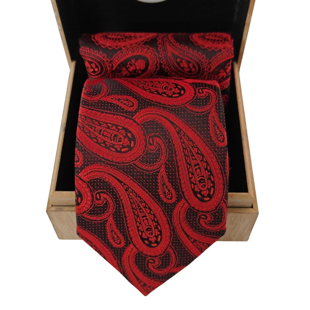 Red Dew Microfibre Tie & Pocket Square Set