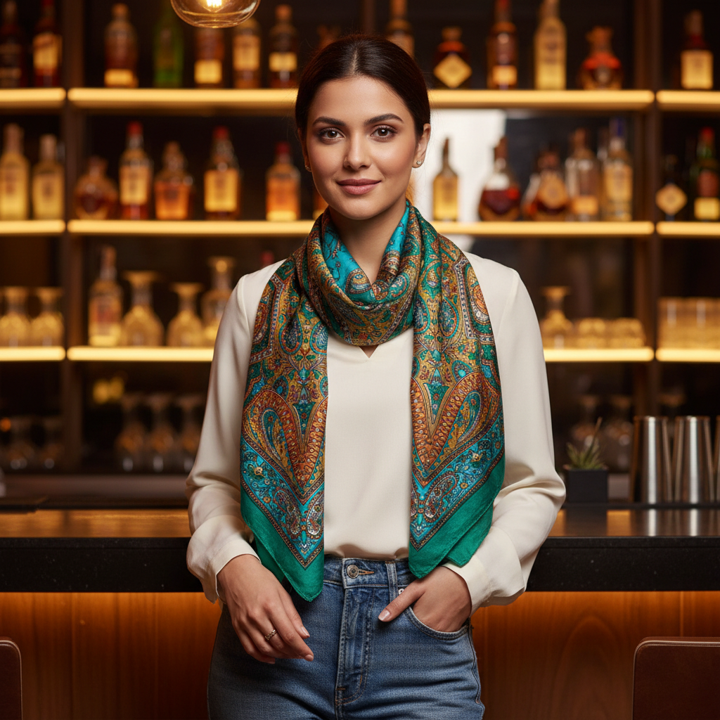 Aurora Silk Square Scarf