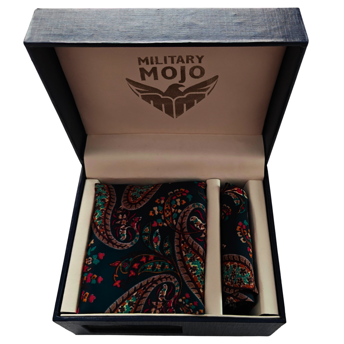 Cavalry Paisley Scarf & Pocket Square Matching Set