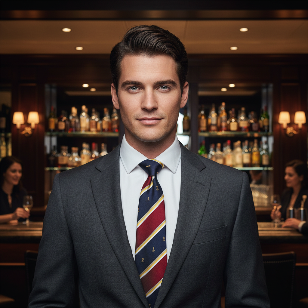 Admiralty Striped Premium Woven Microfibre Tie