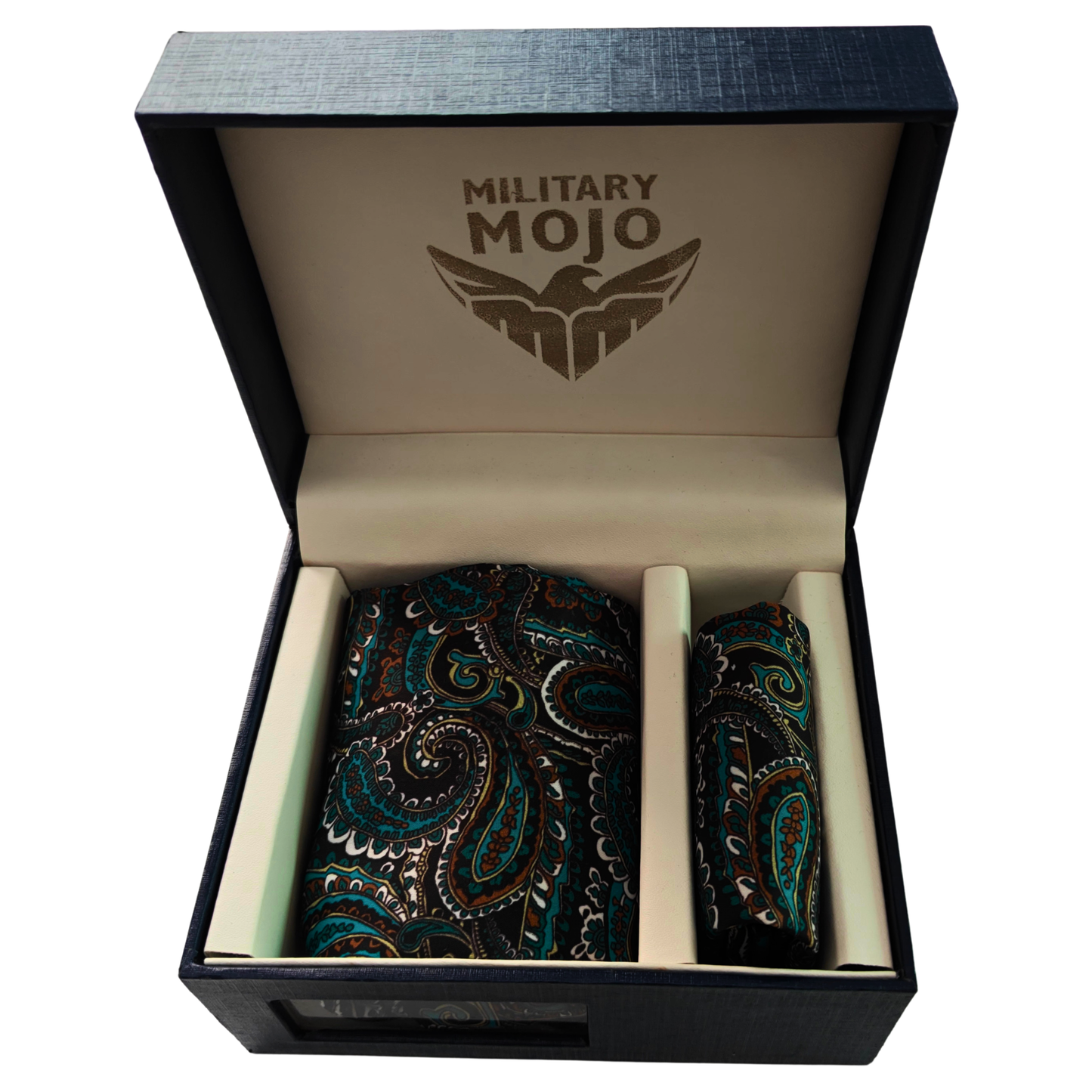 Regal Paisley Scarf & Pocket Square Matching Set
