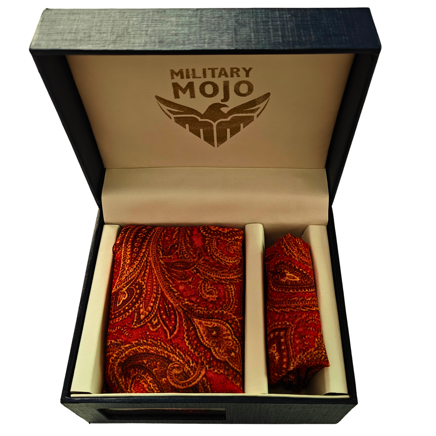 Royal Crest Paisley Scarf & Pocket Square Matching Set