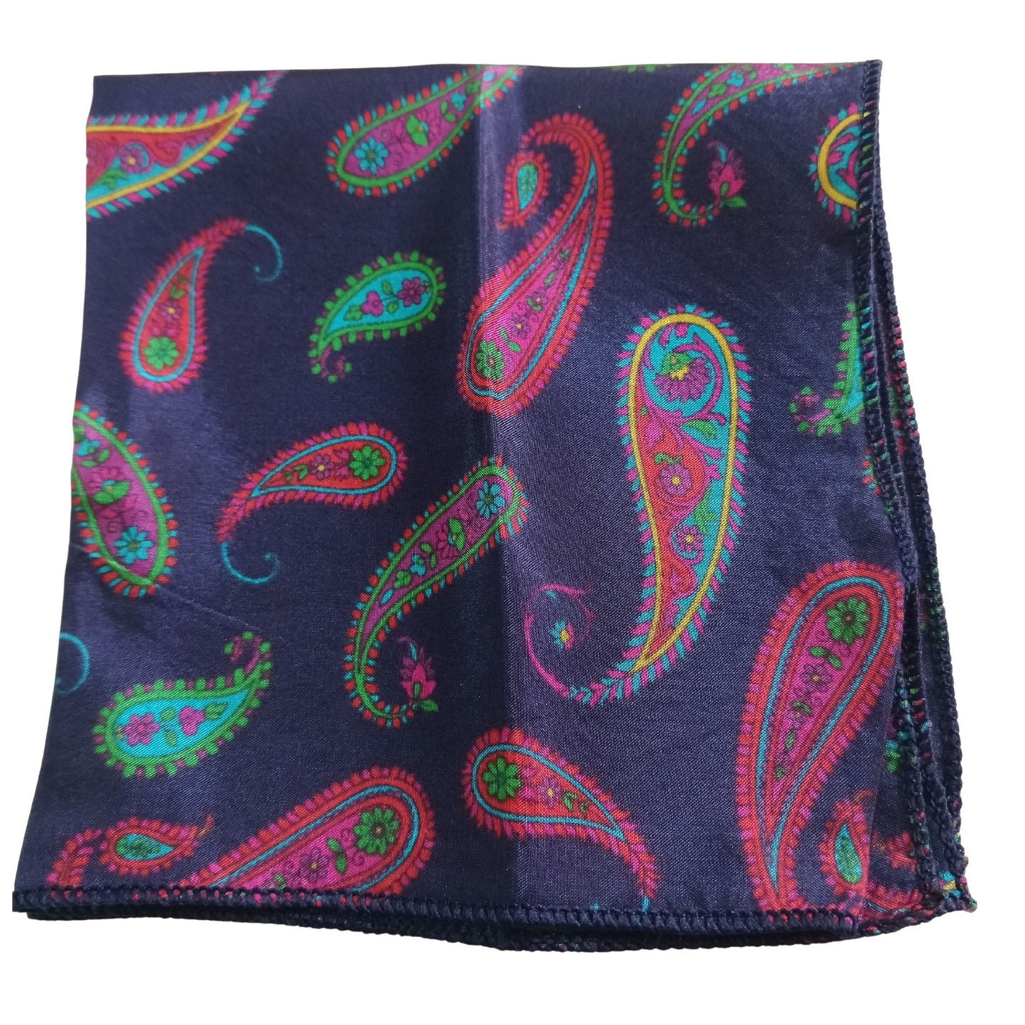 Vibrant Paisley Pocket Square