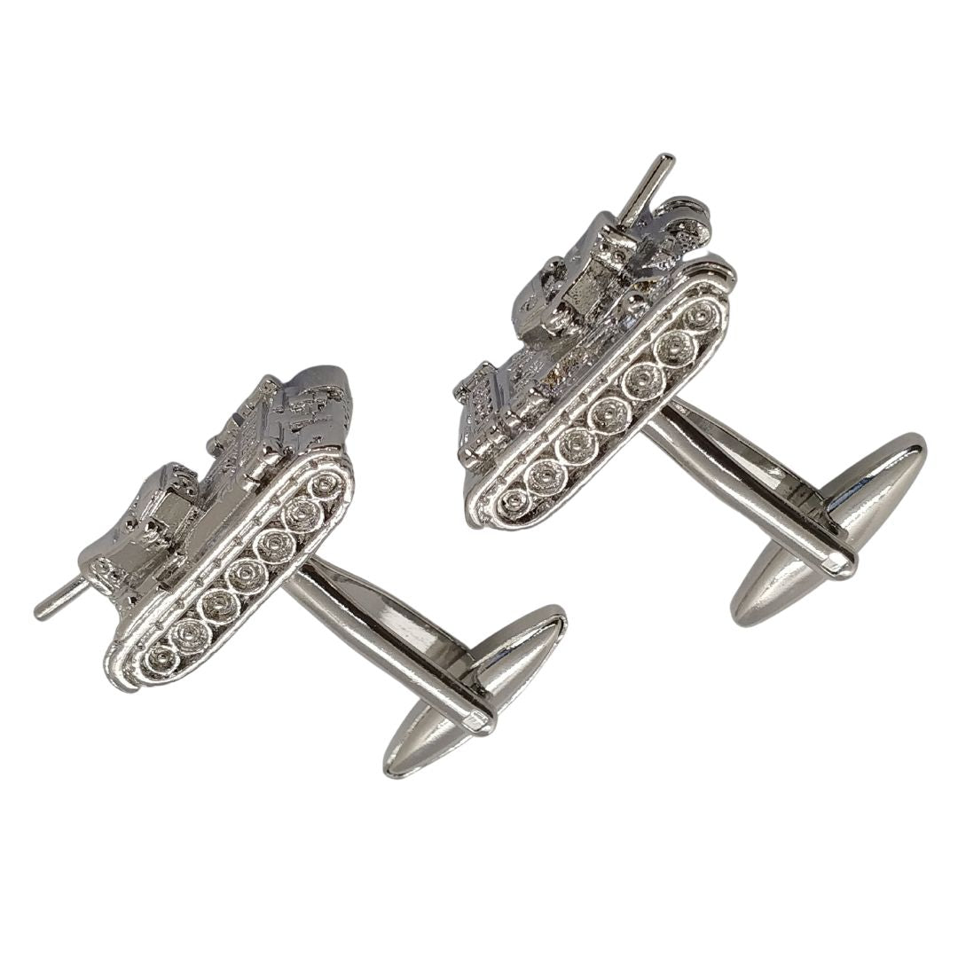Battle Tank Tie Clip & Cufflinks Accessory Set