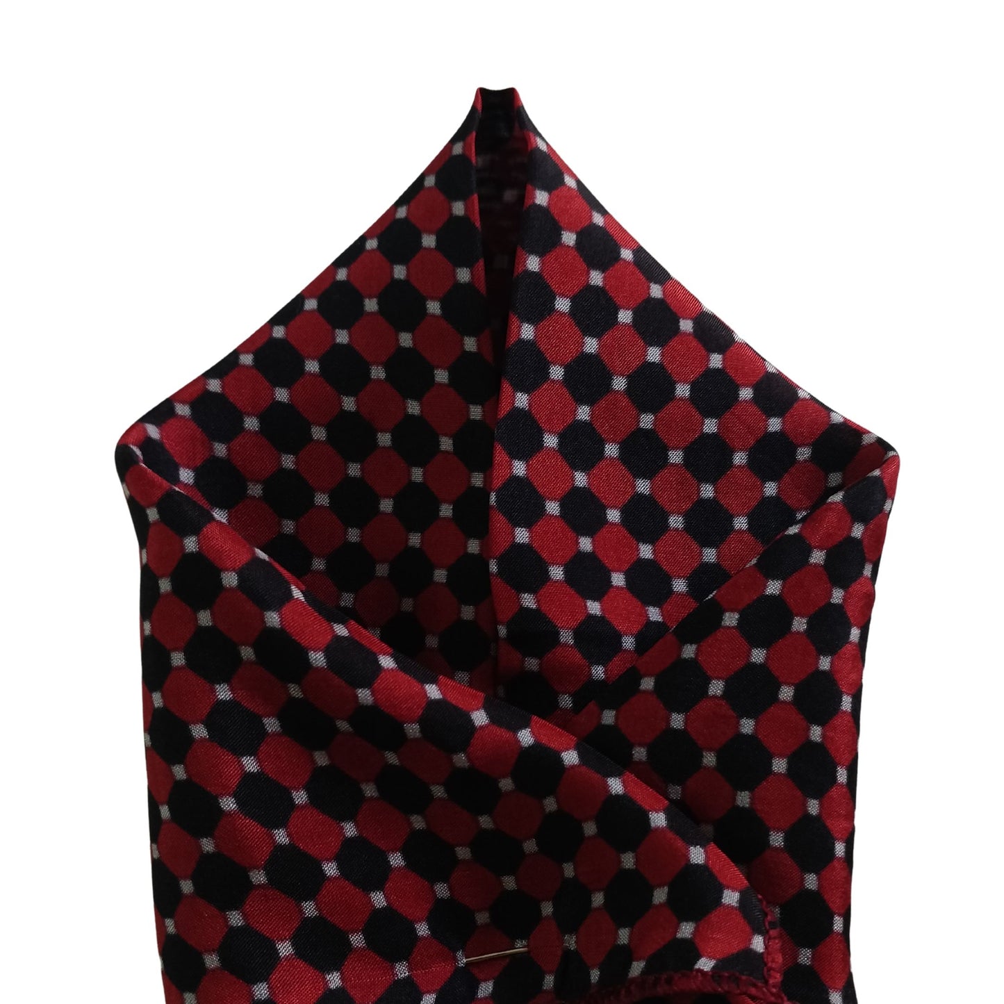 Red Honeycomb Pocket Square
