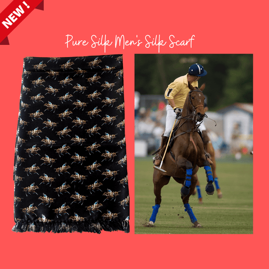 Polo Theme Pure Silk Scarf