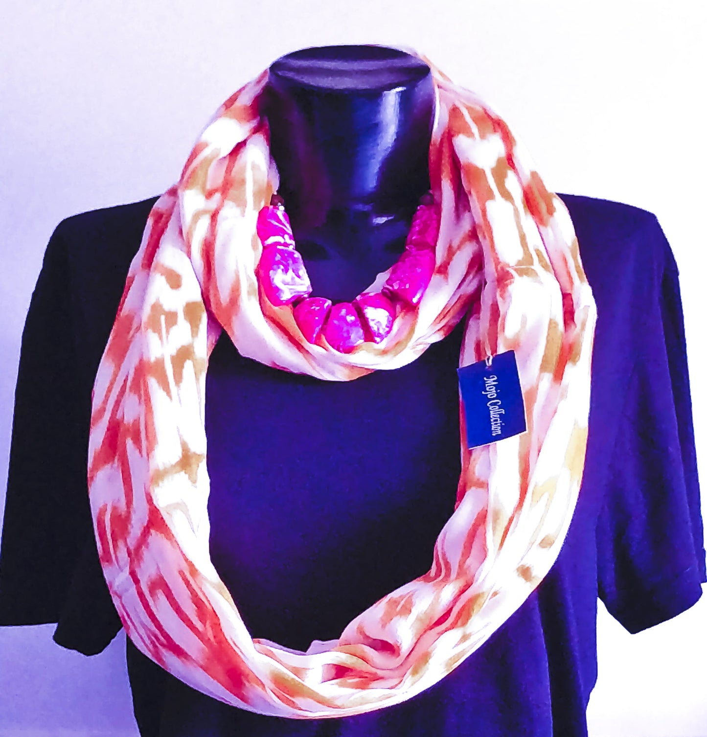 Orange Geometric Casual Snood