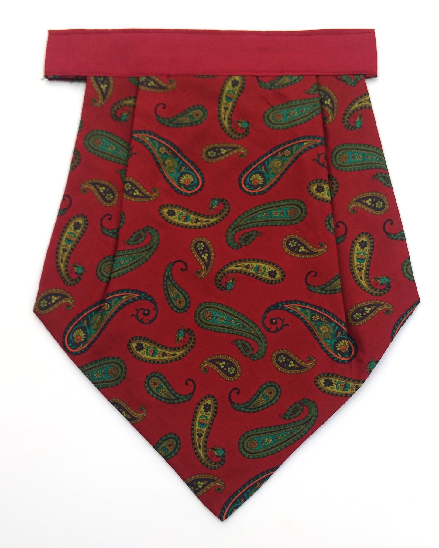 Silk Cravat Maroon Paisley