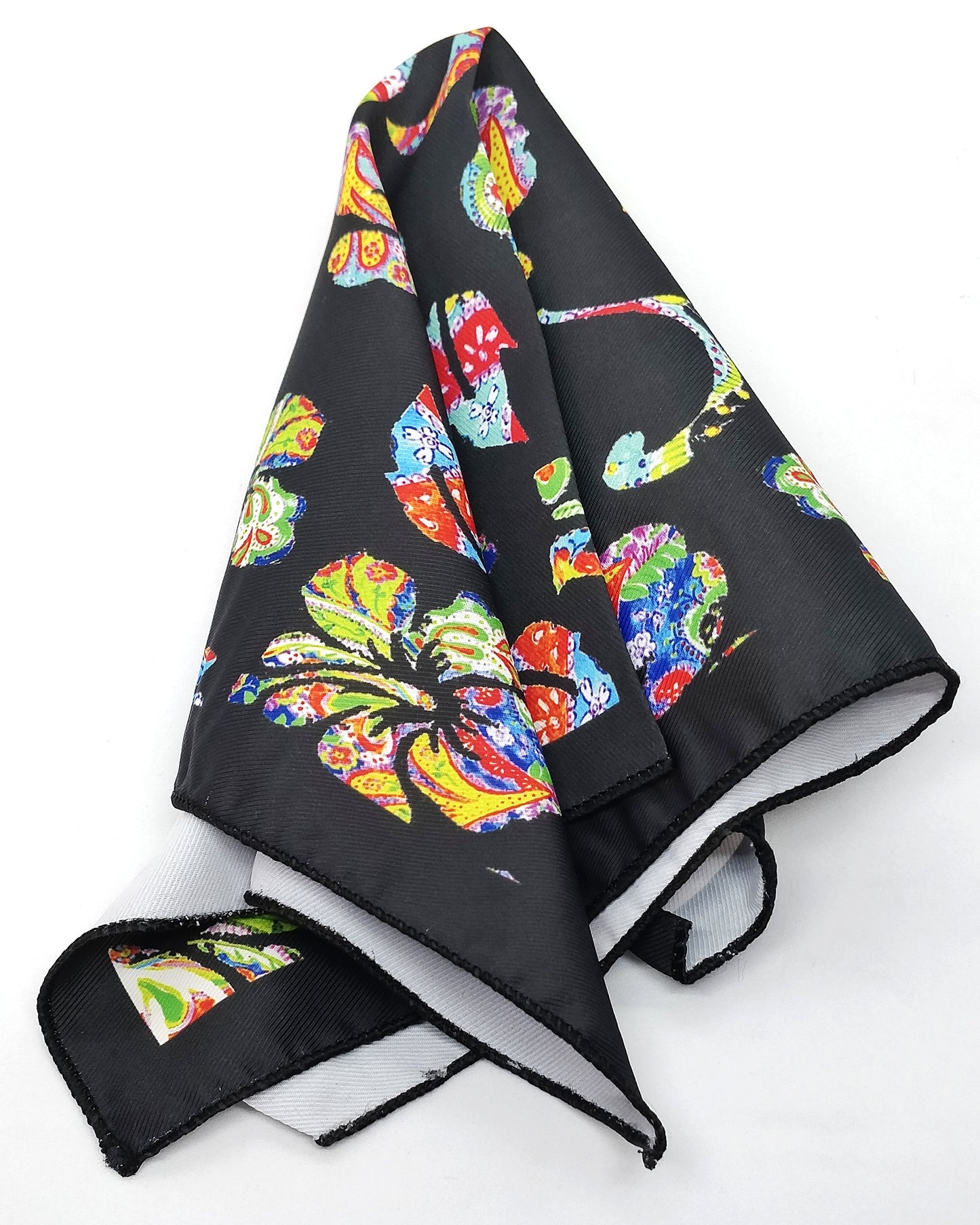 Oriental Black Pocket Square