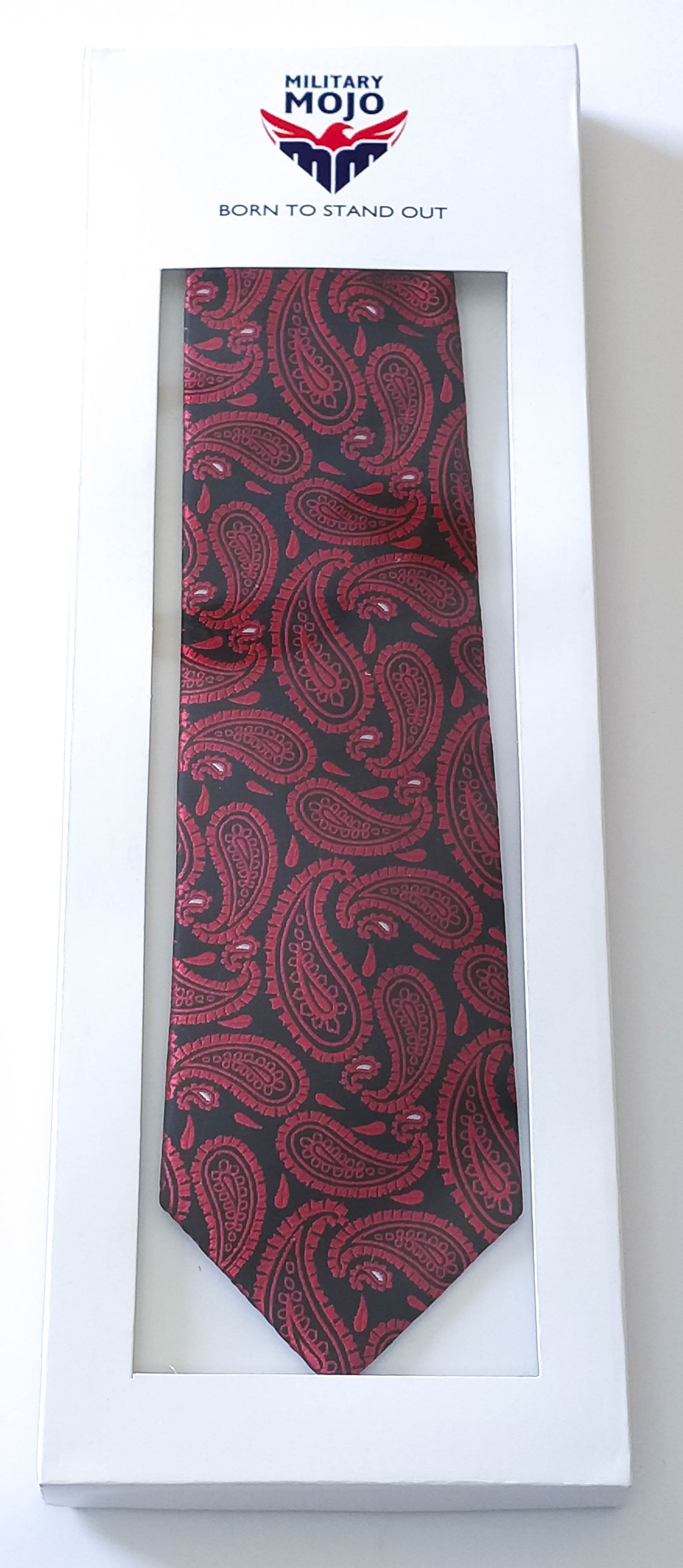 Black Paisley Microfibre Tie