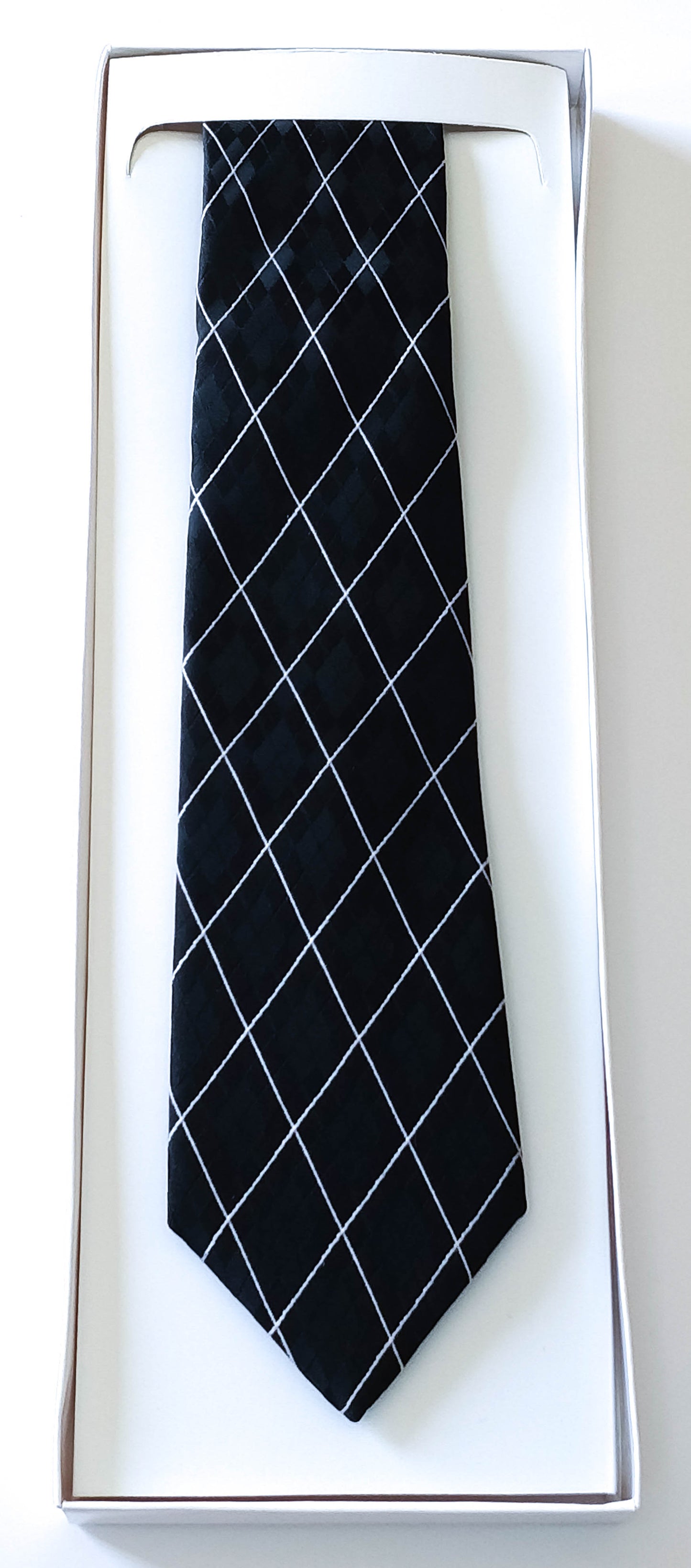 Diamond Black Microfibre Tie