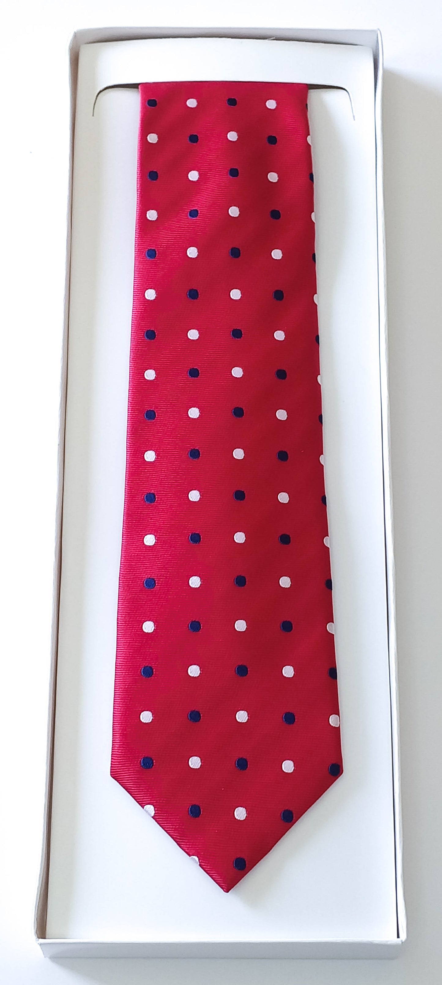 Red Polka Microfibre Tie