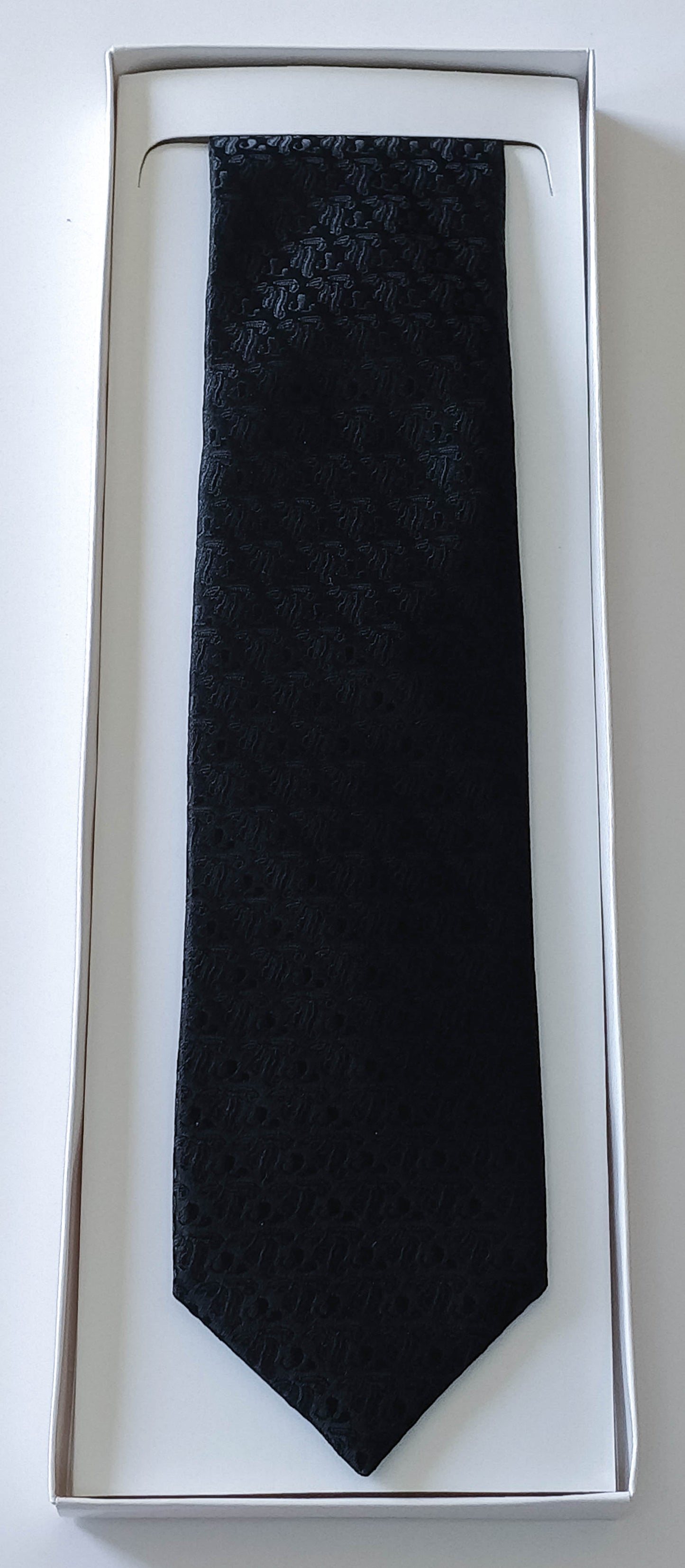 Subtle Black Microfibre Tie