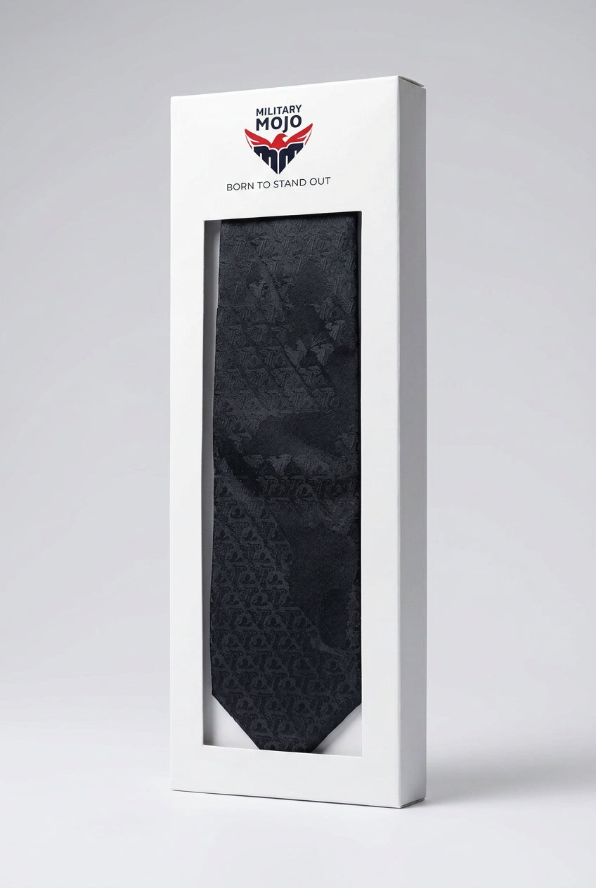 Subtle Black Microfibre Tie