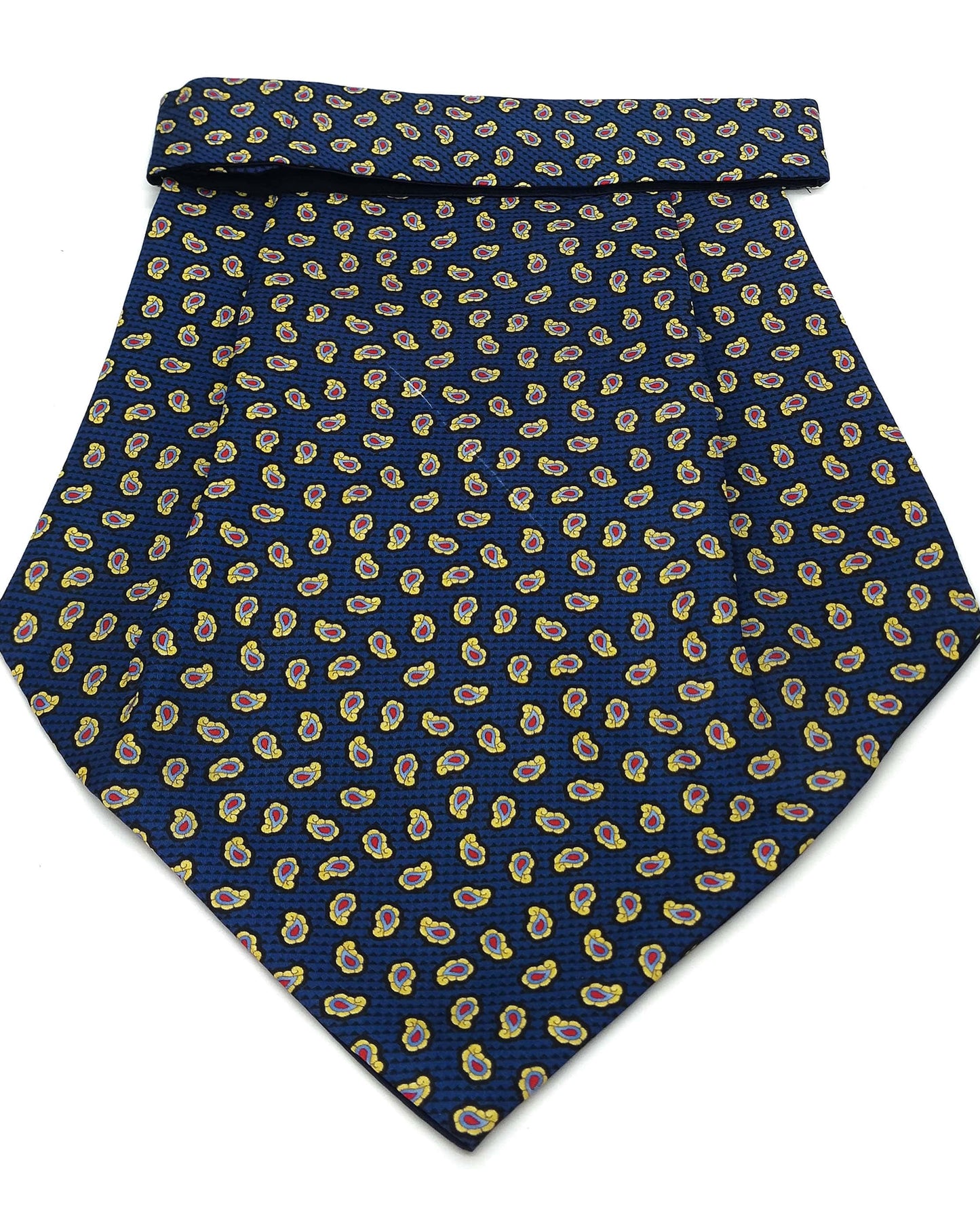 Silk Cravat Blue Leaves