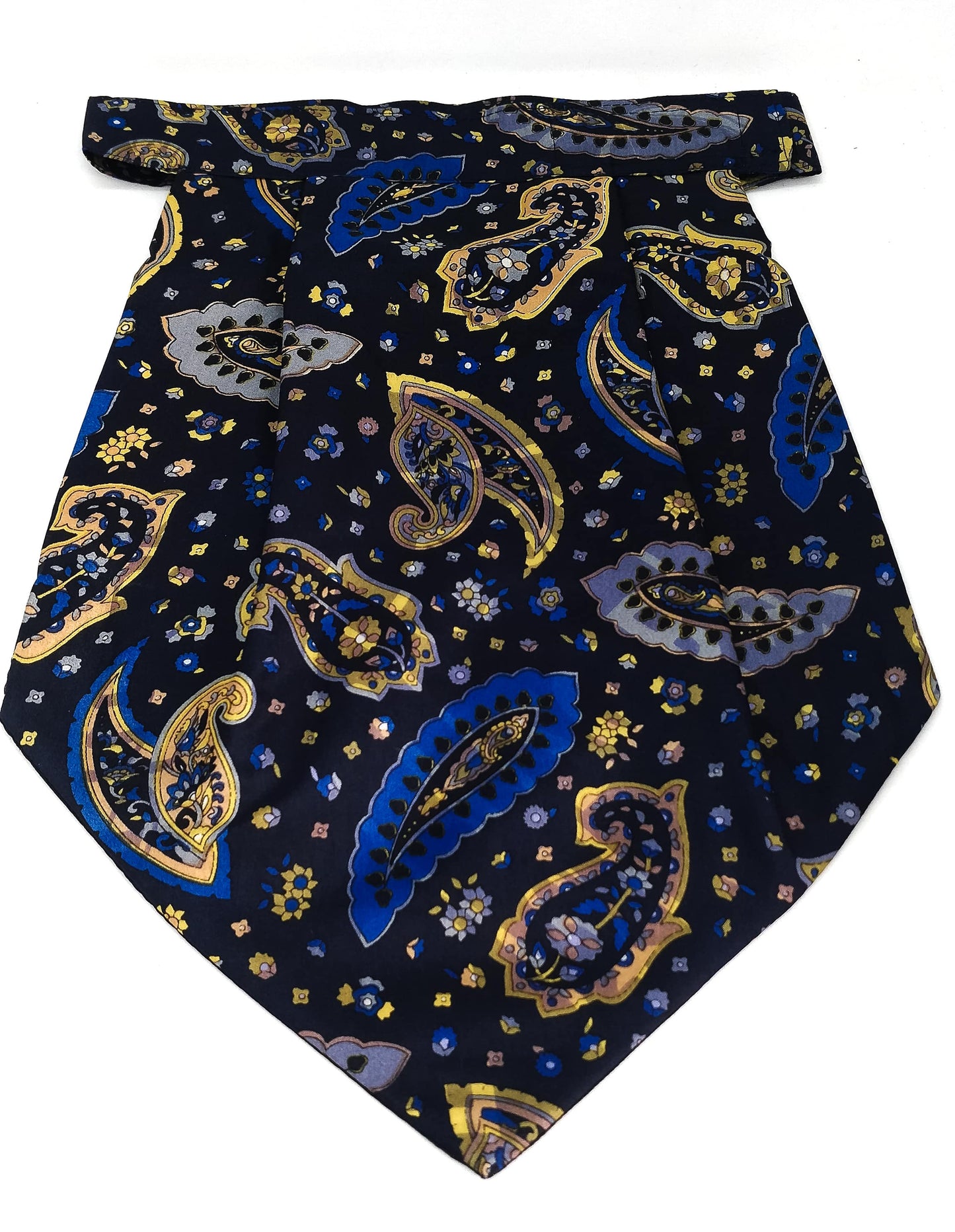 Surreal Twill Silk Cravat Midnight Blue