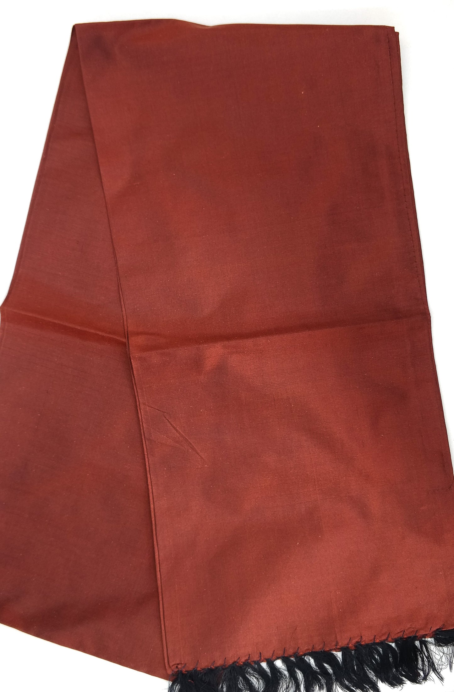 Rust Shot Solid Colour Silk Scarf