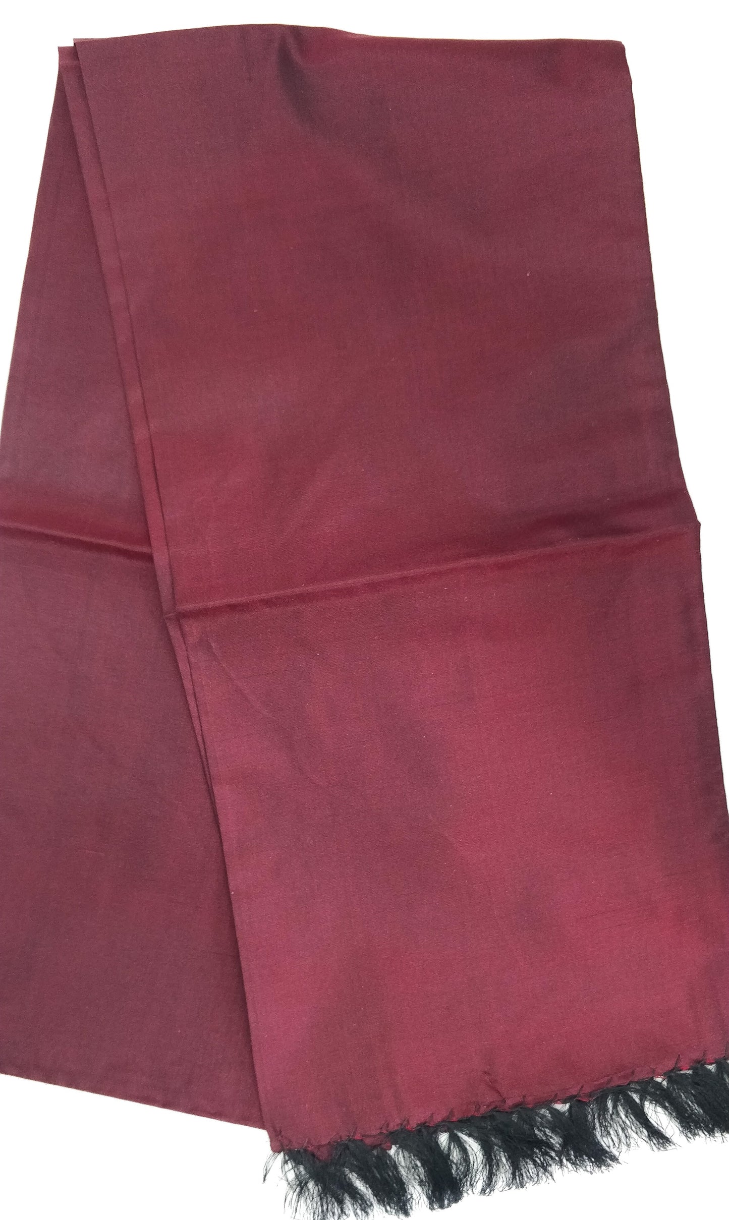 Burgandy Maroon Shot Solid Colour Silk Scarf