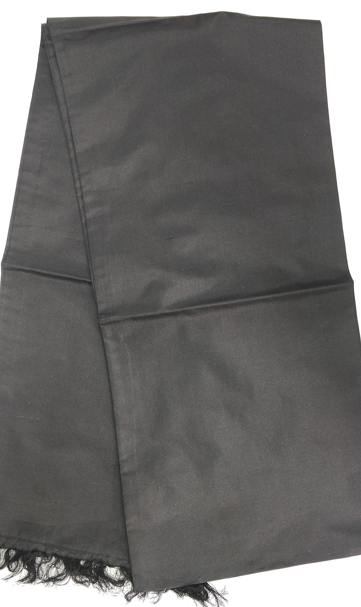 Steel Grey Solid Colour Silk Scarf
