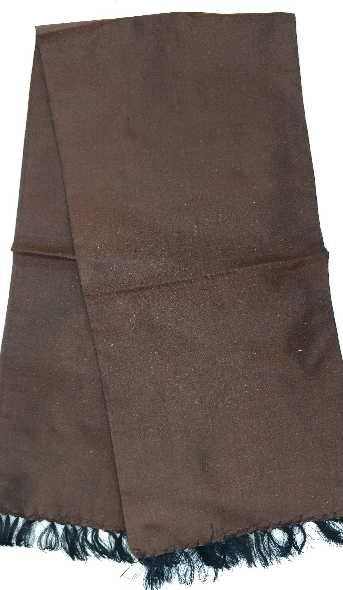 Coffee Brown Solid Colour Silk Scarf