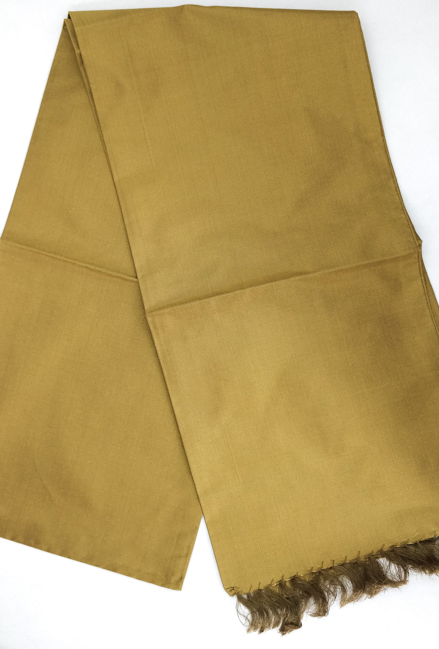 Golden Solid Colour Silk Scarf