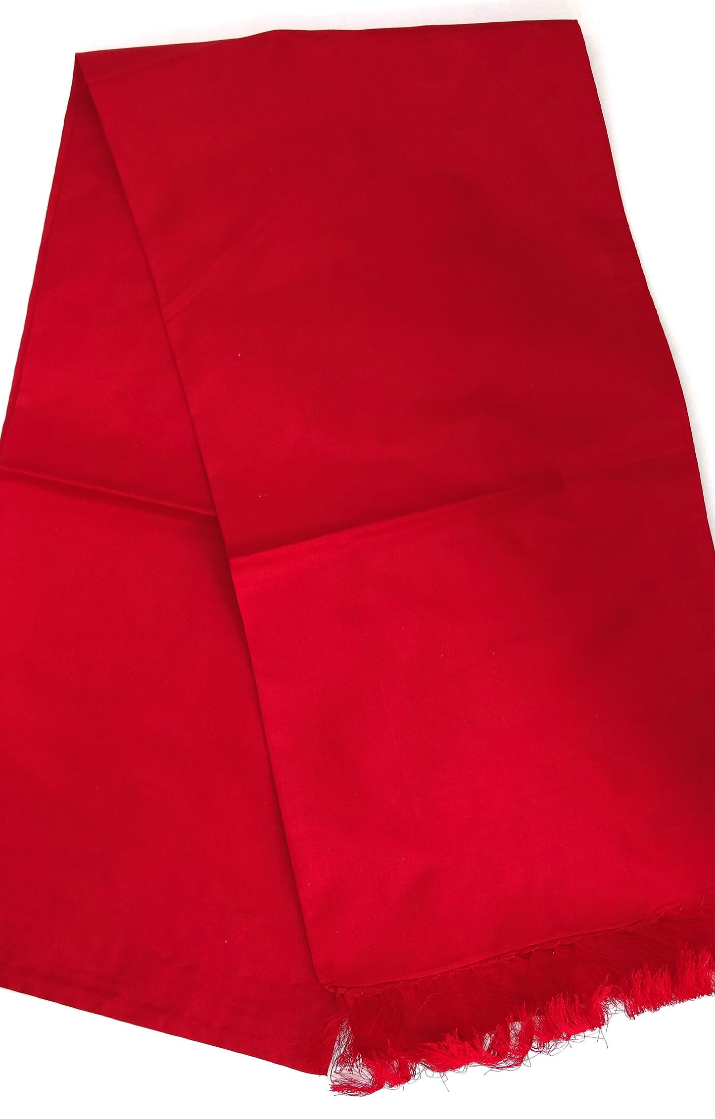 Red Solid Colour Silk Scarf