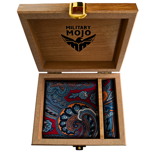 Diwan Silk Scarf & Pocket Square Combination Set