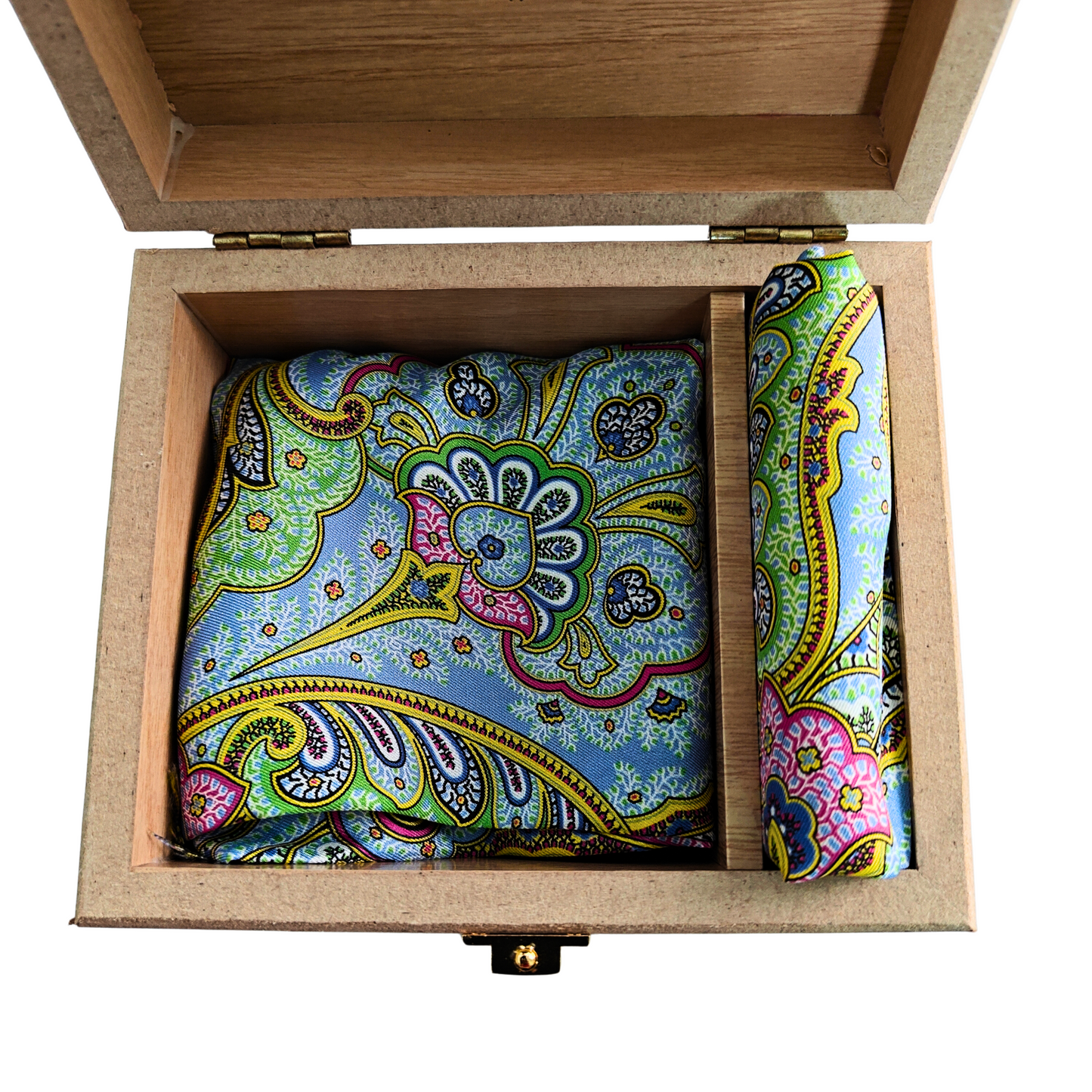 Simone Silk Scarf & Pocket Square Combination Set
