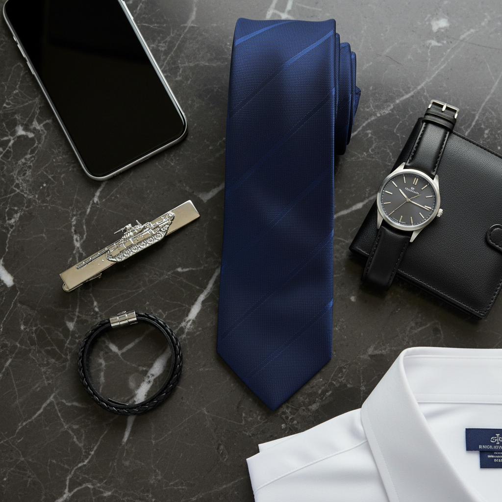 Battle Tank Tie Clip & Cufflinks Accessory Set