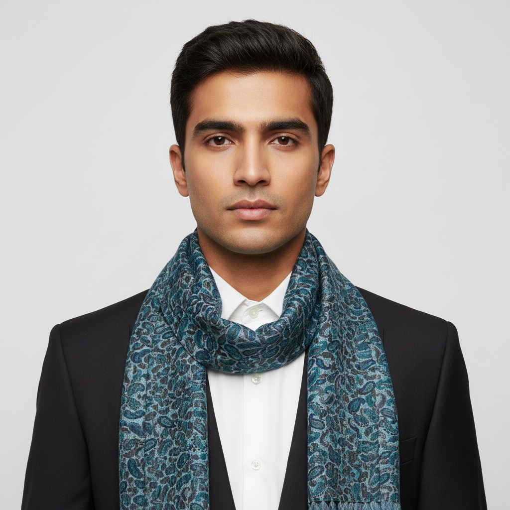Gandy Men's 2026 Collection Pure Silk Scarf