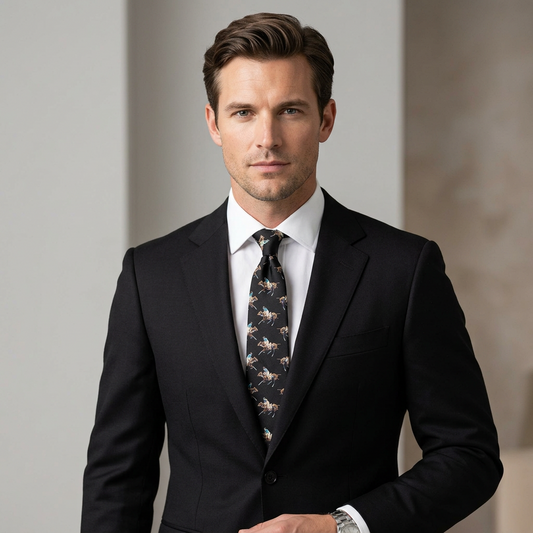 Polo Theme Pure Silk Tie