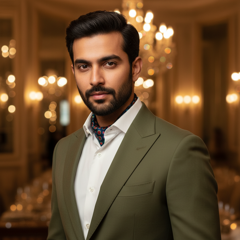 Lanzoni Men's 2026 Collection Pure Silk Scarf