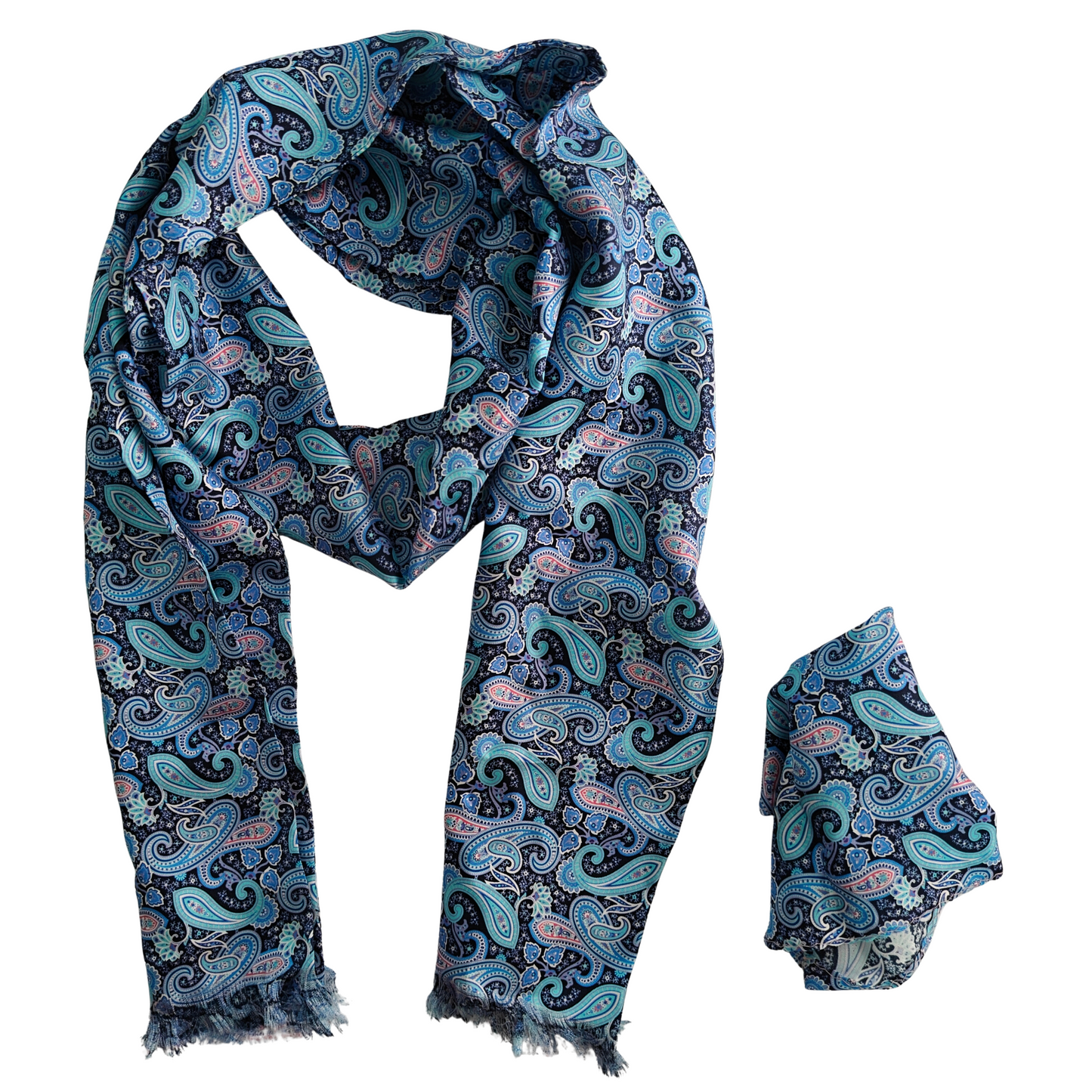 Dartmouth Silk Scarf & Pocket Square Combination Set