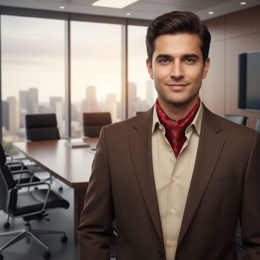 Kabir Men's 2026 Collection Pure Silk Scarf