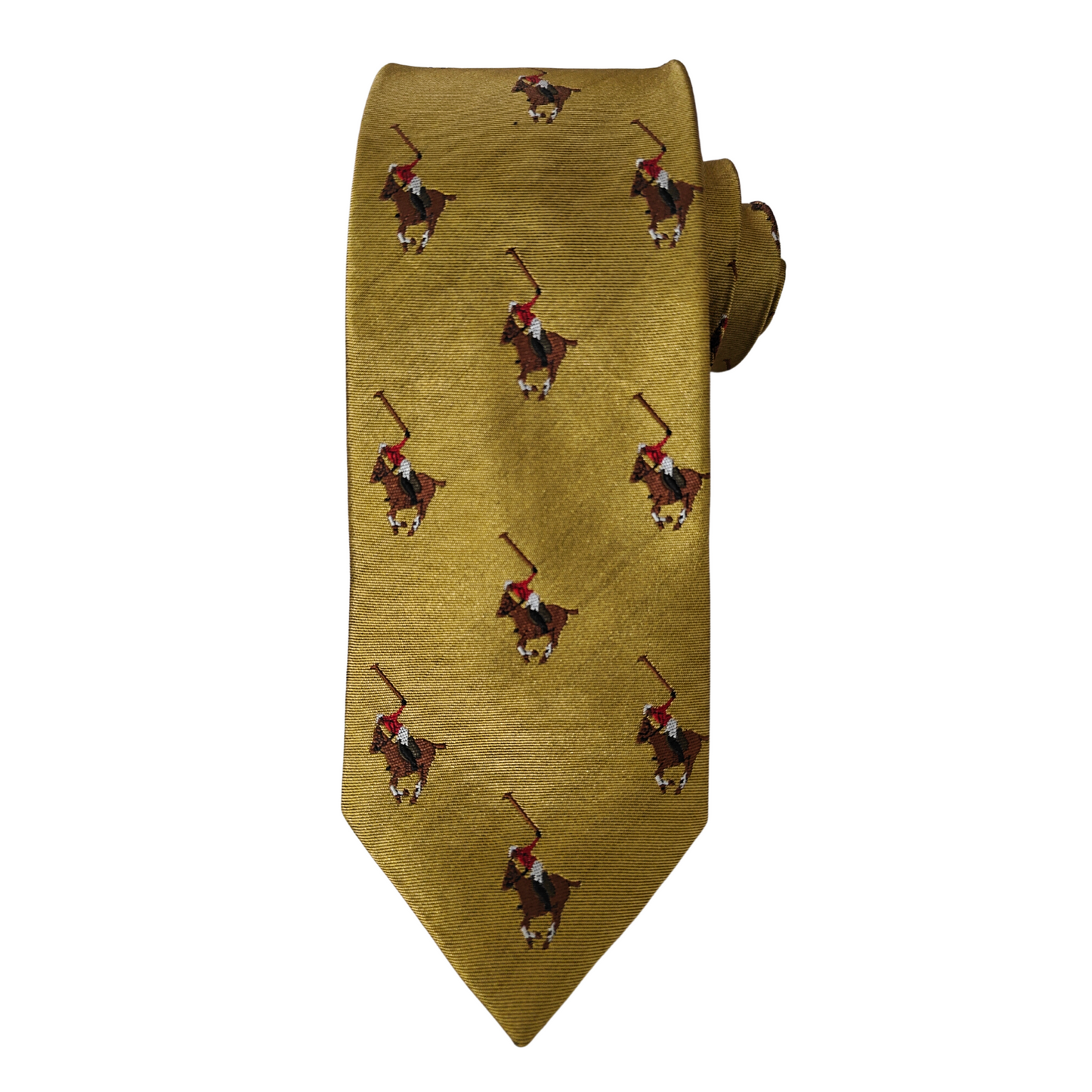 Woven Silk Premium Polo Player Motif Tie