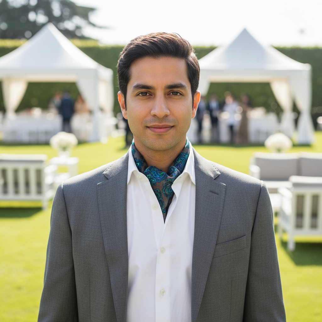 Shah Men's 2026 Collection Pure Silk Scarf