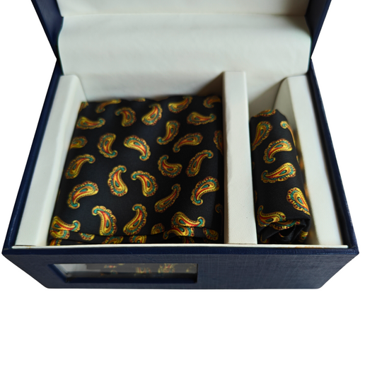 Zooni Scarf & Pocket Square Matching Set