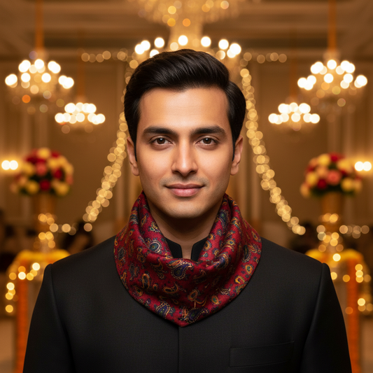 Gulnaaz Men's 2026 Collection Pure Silk Scarf