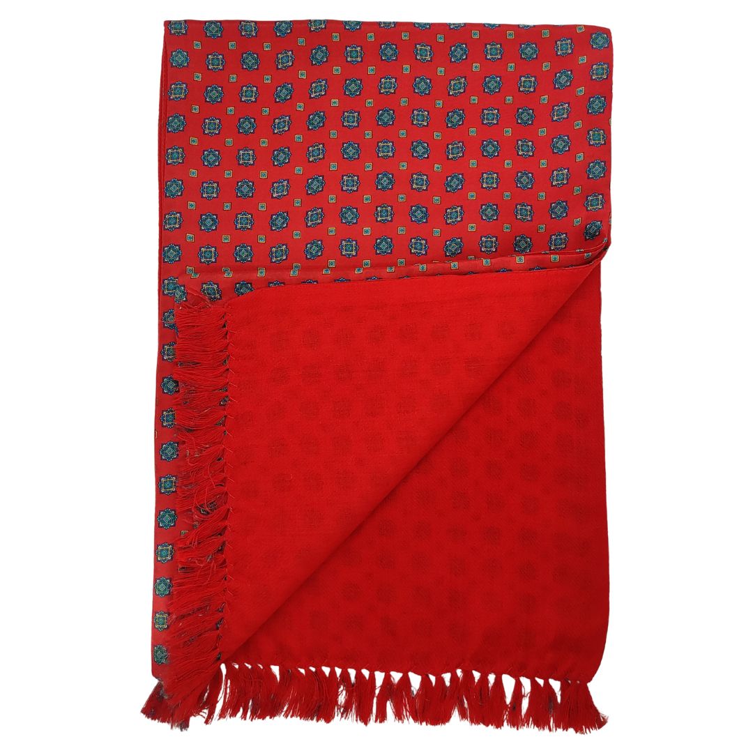 Red Rouge Silk & Wool Scarf