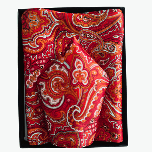 Jacaranda Scarf & Pocket Square Matching Set