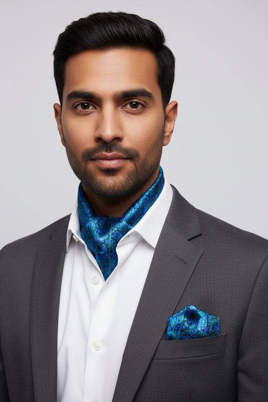 Corleone Scarf & Pocket Square Matching Set