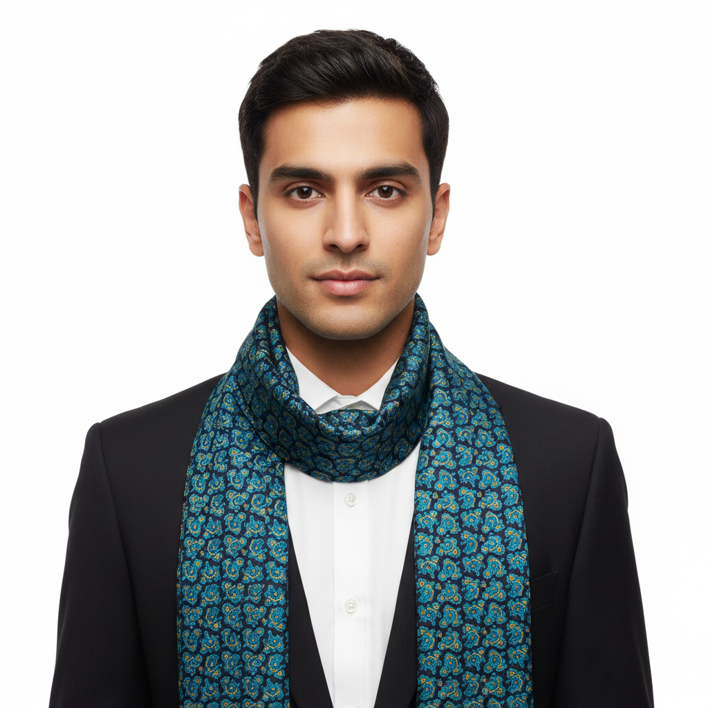 Beckford Men's 2026 Collection Pure Silk Scarf