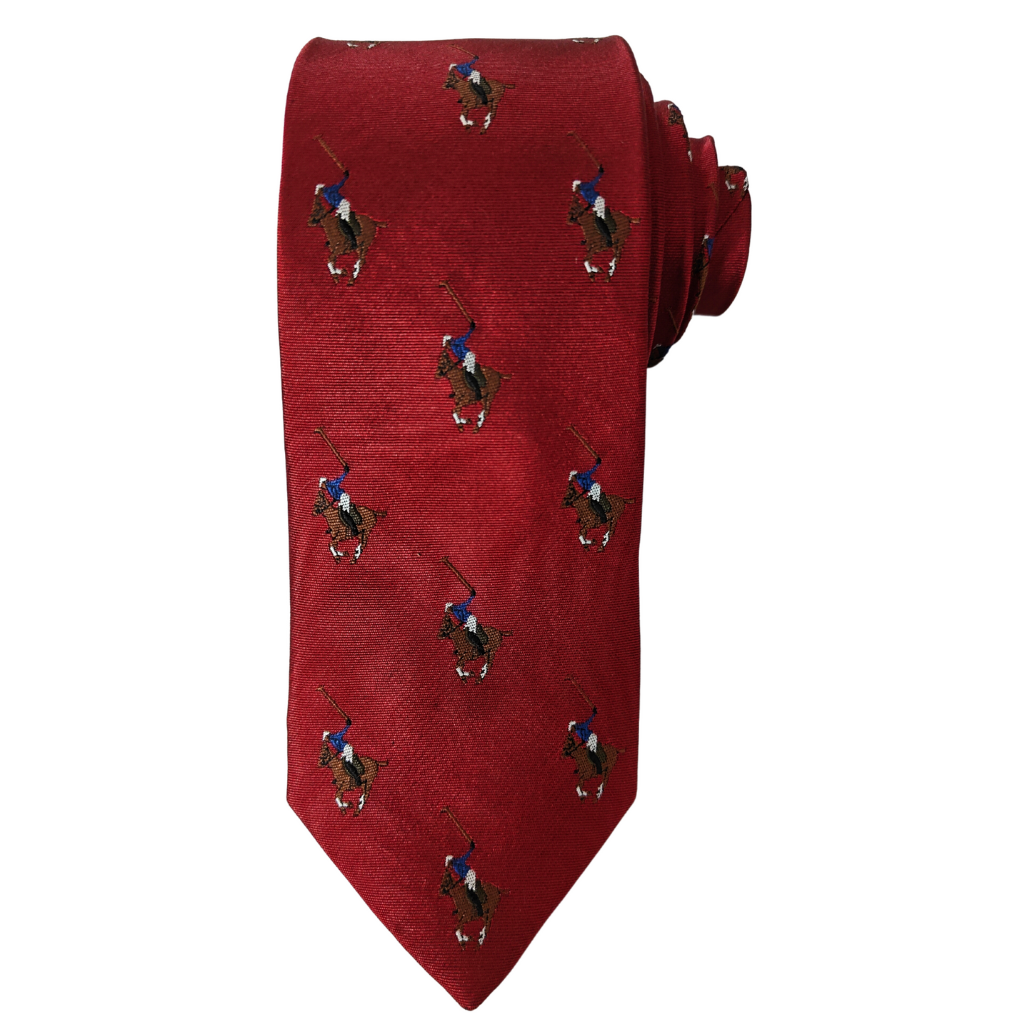 Woven Silk Premium Polo Player Motif Tie