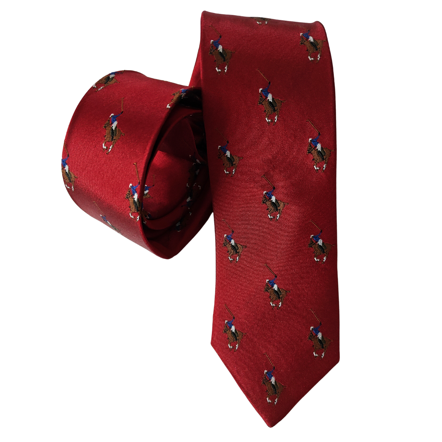 Woven Silk Premium Polo Player Motif Tie