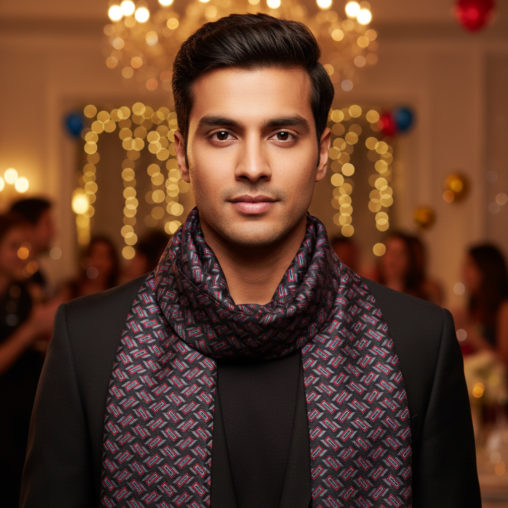 Jordan Men's 2026 Collection Pure Silk Scarf