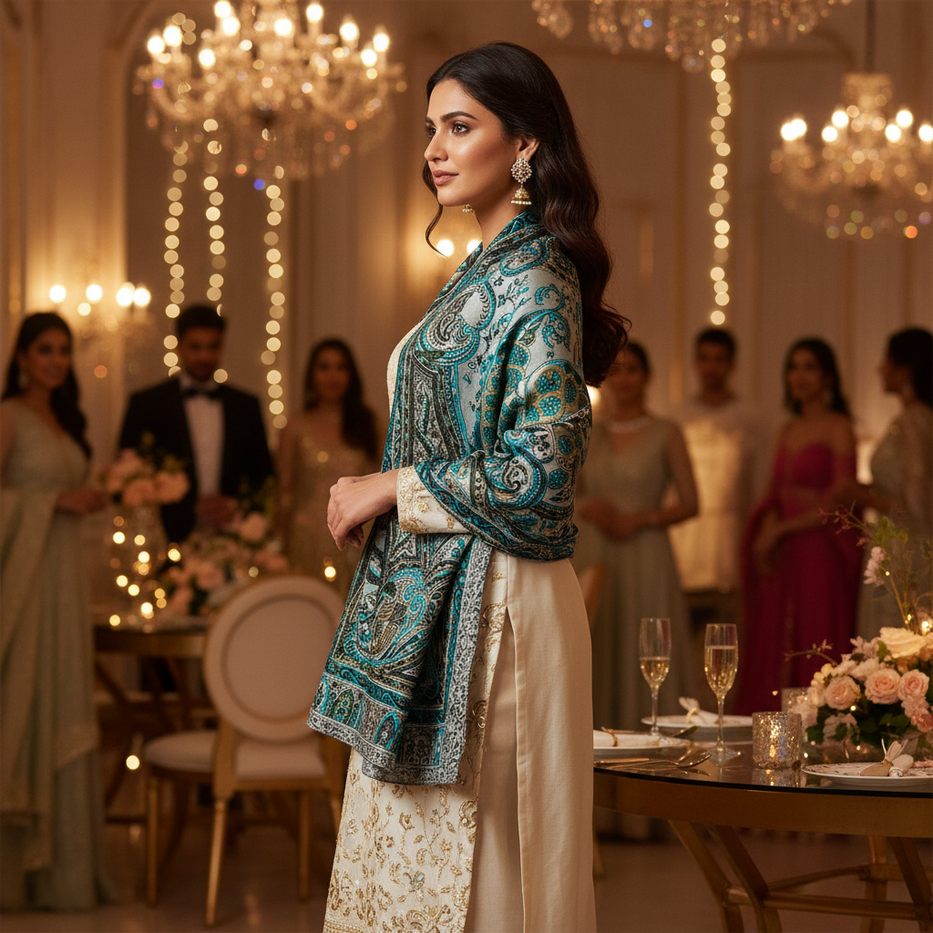 Ahu Printed Silk Stole