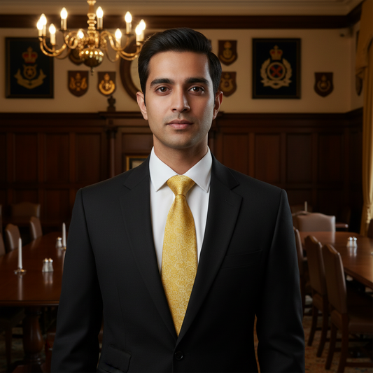 Amber Regent Microfibre Tie